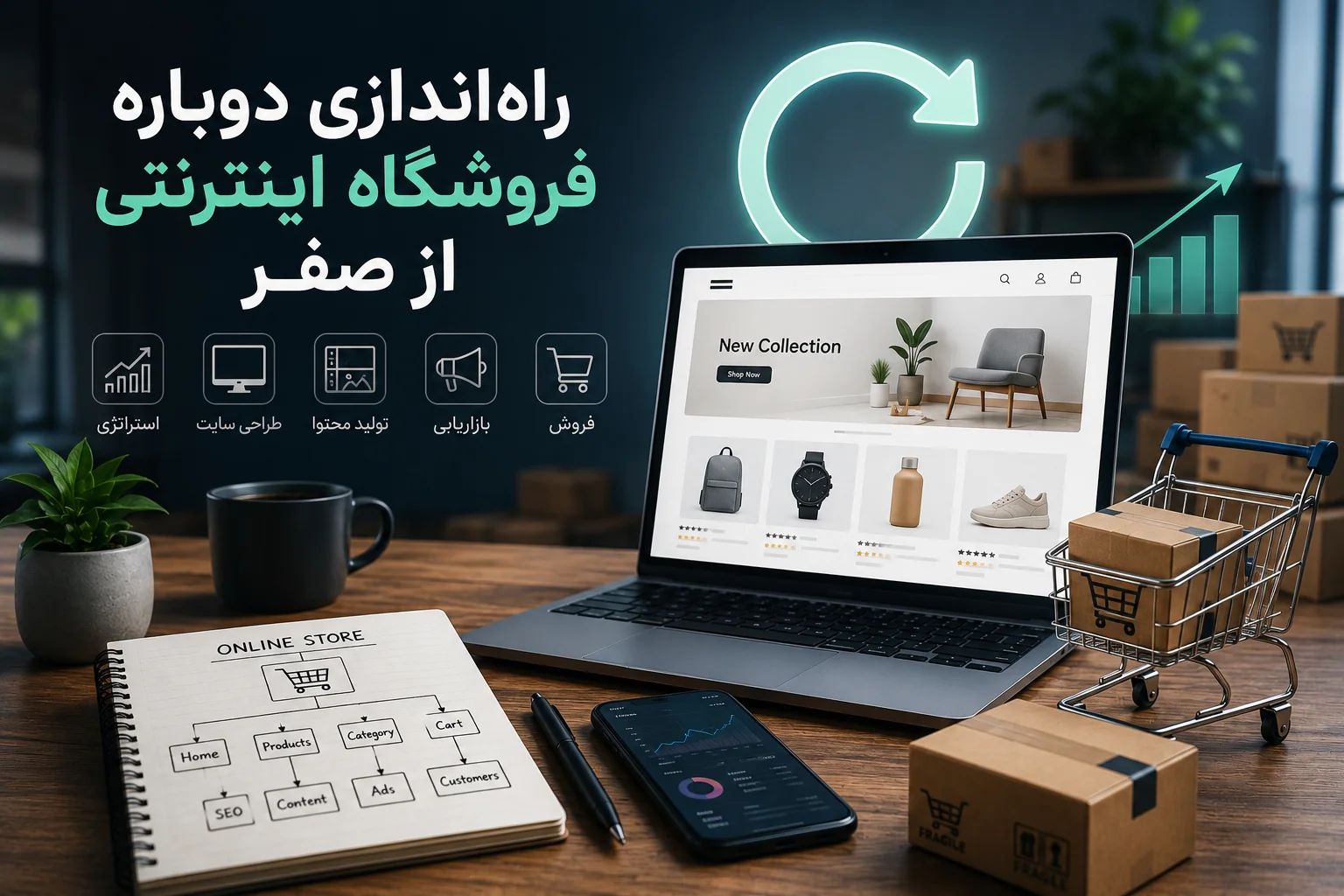 راه‌اندازی دوباره فروشگاه اینترنتی از صفر