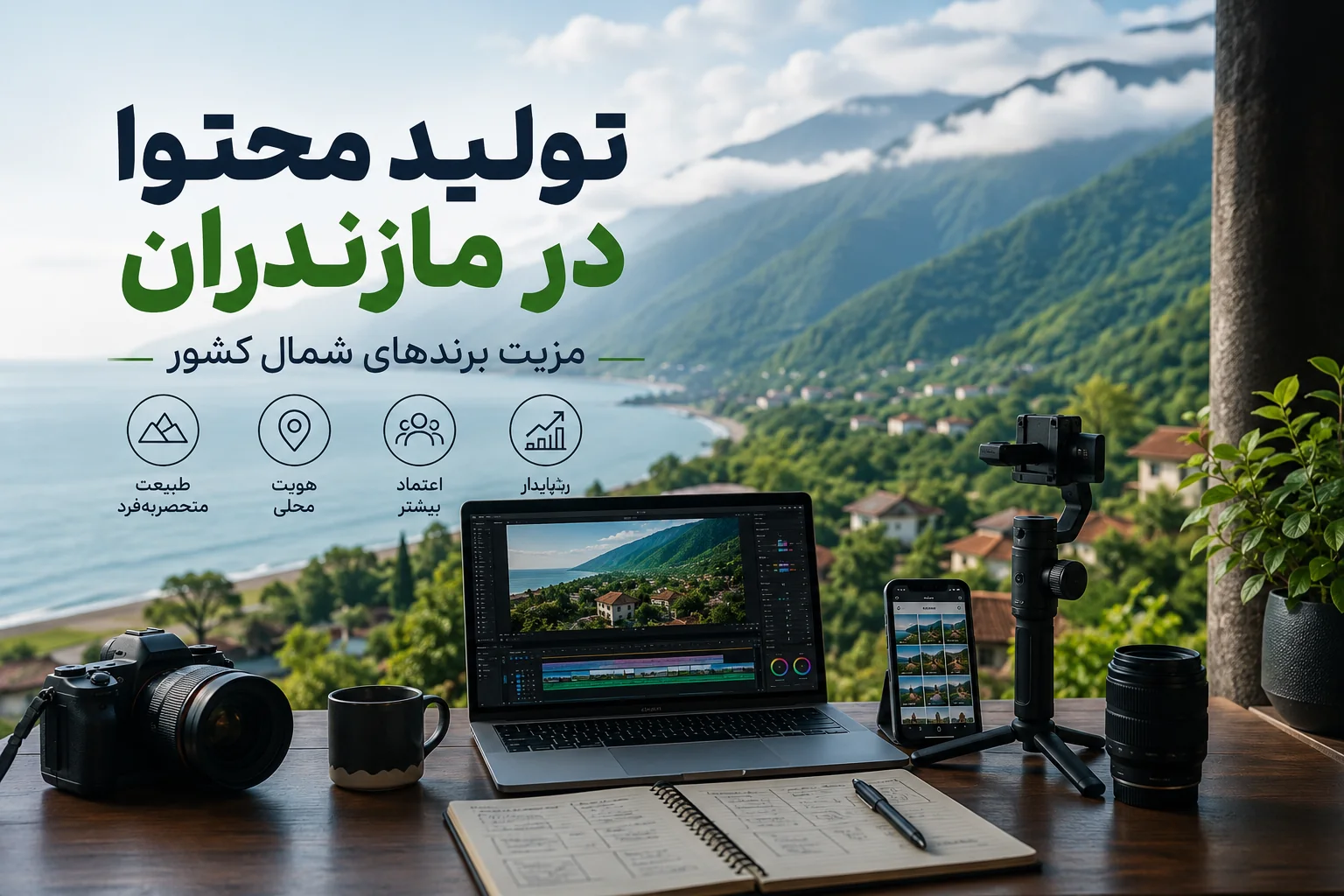 تولید محتوا در مازندران: مزیت برندهای شمال کشور