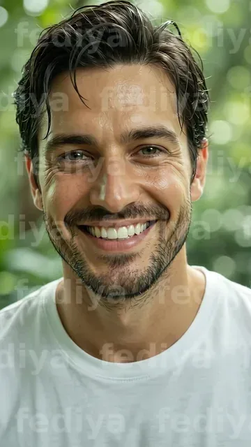 Character face smiling at camera 202608010155 — ویدیو